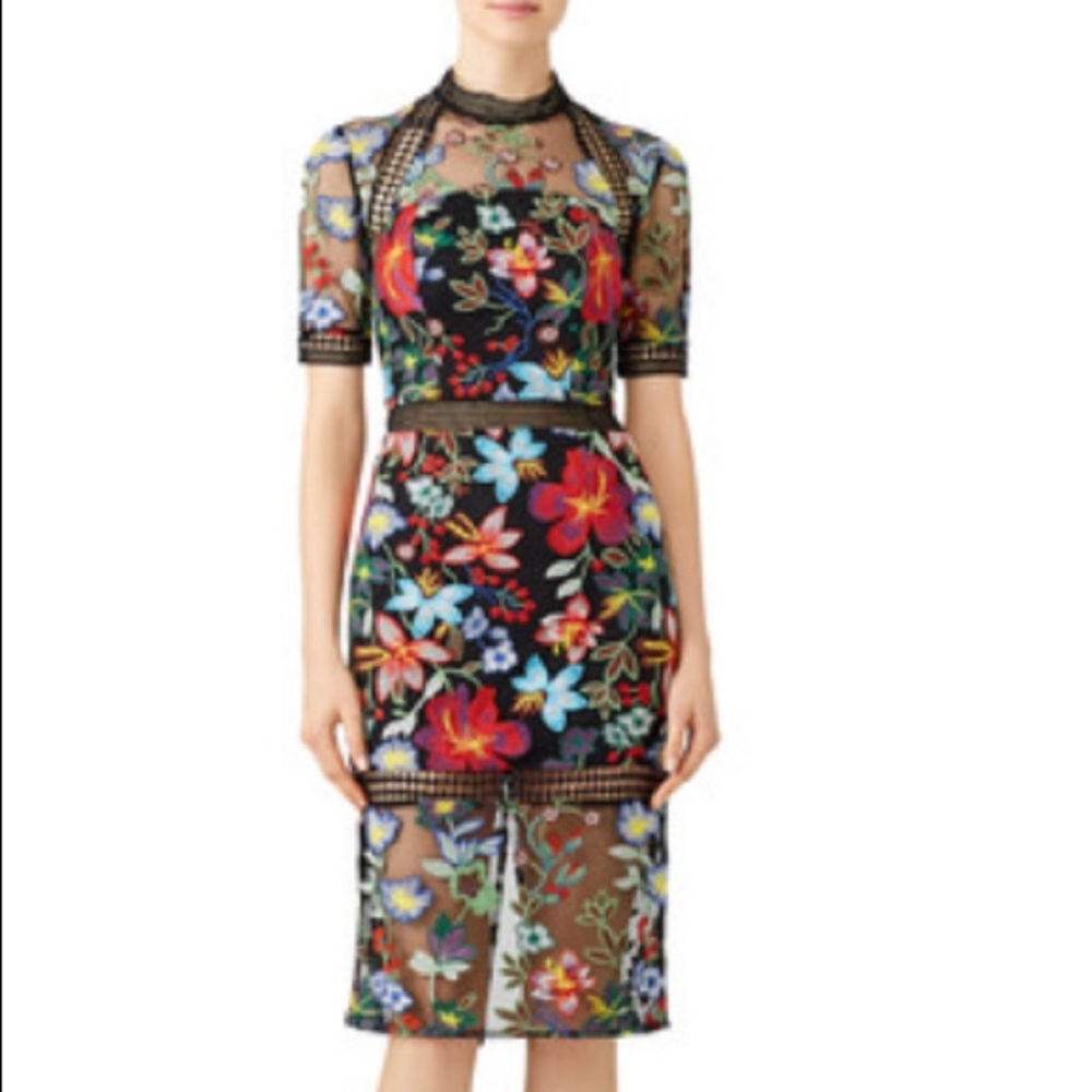 Vine Blushing Floral Sheath Dress
